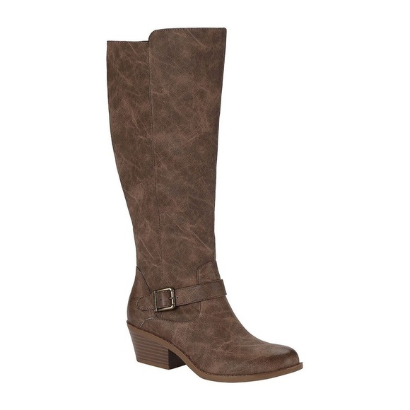 Frye & Co Womens JAIMEY BROWN stacked heel riding boots - Picture 1 of 5